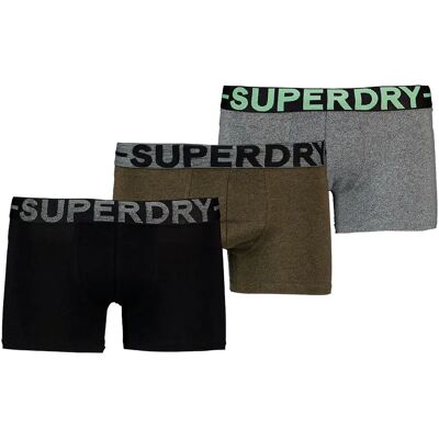 Superdry Boxers M311075a Trunk 3 Unità Black / Khaki / Grey 2XL Superdry Boxers M311075a Trunk 3 Unità Black / Khaki / Grey 2XL