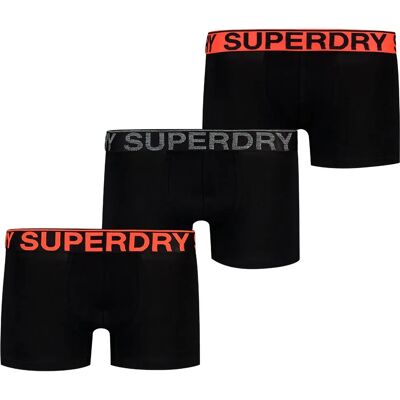 Superdry Boxers M311075a Trunk 3 Unità Black / Orange S Superdry Boxers M311075a Trunk 3 Unità Black / Orange S