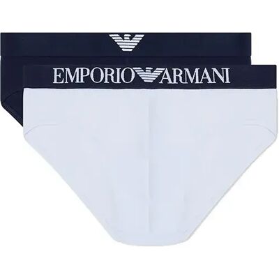 Emporio Armani Slip Em000251_af18881 2 Unità Armani Blue / White XL Emporio Armani Slip Em000251_af18881 2 Unità Armani Blue / White XL