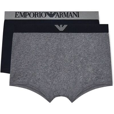 Emporio Armani Boxers Em000252_af18881 Trunk 2 Unità Grey Mel / Armani Blue L Emporio Armani Boxers Em000252_af18881 Trunk 2 Unità Grey Mel / Armani Blue L