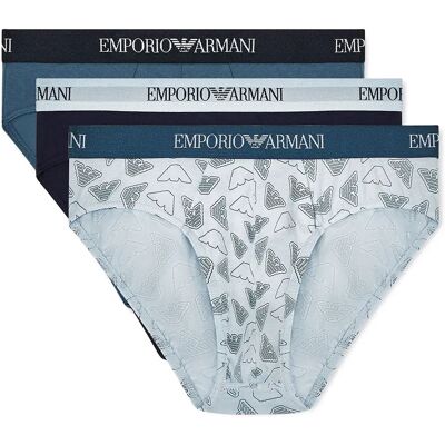 Emporio Armani Slip Em000256_af20671 3 Unità Ar.Blu / Ba-Or Prt / Ori XL Emporio Armani Slip Em000256_af20671 3 Unità Ar.Blu / Ba-Or Prt / Ori XL