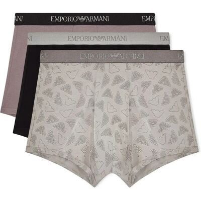 Emporio Armani Boxers Em000260_af20671 Trunk 3 Unità Black / Ste-Grey Prt / Gre S Emporio Armani Boxers Em000260_af20671 Trunk 3 Unità Black / Ste-Grey Prt / Gre S