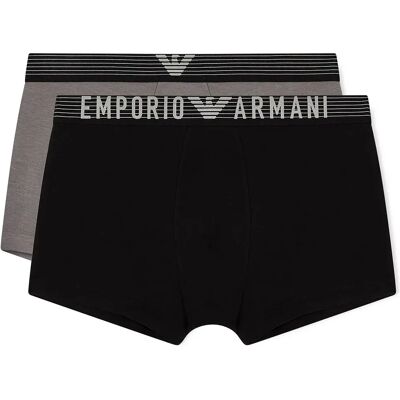 Emporio Armani Boxers Em00101_af18893 Trunk 2 Unità Black / Grey XL Emporio Armani Boxers Em00101_af18893 Trunk 2 Unità Black / Grey XL