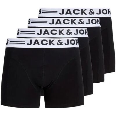 Jack & Jones Boxers Sense Trunk 5 Unità Black / White / Black Logo L Jack & Jones Boxers Sense Trunk 5 Unità Black / White / Black Logo L