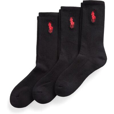 Polo Ralph Lauren Calzini Crew 9865823 3 Paia Black EU 40-46 Polo Ralph Lauren Calzini Crew 9865823 3 Paia Black EU 40-46