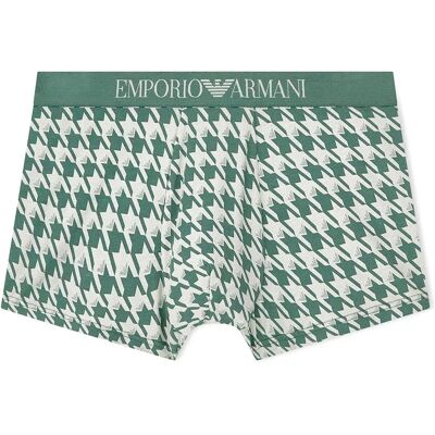 Emporio Armani Boxers Em000232_af2500 Trunk Green Pied Poulle Print M Emporio Armani Boxers Em000232_af2500 Trunk Green Pied Poulle Print M