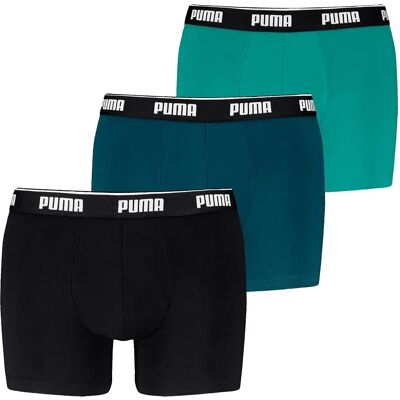 Puma Boxers Everyday Basics 3 Unità Black / Petrol / Mint XL Puma Boxers Everyday Basics 3 Unità Black / Petrol / Mint XL