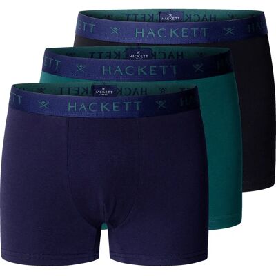 Hackett Boxers Hmu100036 Trunk 3 Unità Ink Blue 2XL Hackett Boxers Hmu100036 Trunk 3 Unità Ink Blue 2XL