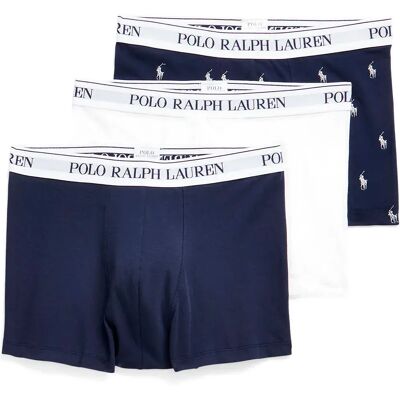 Polo Ralph Lauren Boxers 71830299 Trunk 3 Unità Navy / White / Navy AOP M Polo Ralph Lauren Boxers 71830299 Trunk 3 Unità Navy / White / Navy AOP M