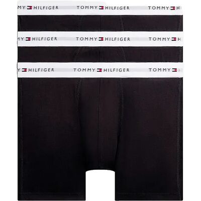 Tommy Hilfiger Boxers Um0um0387 Brief 3 Unità Black / Black / Black White Wb L Tommy Hilfiger Boxers Um0um0387 Brief 3 Unità Black / Black / Black White Wb L