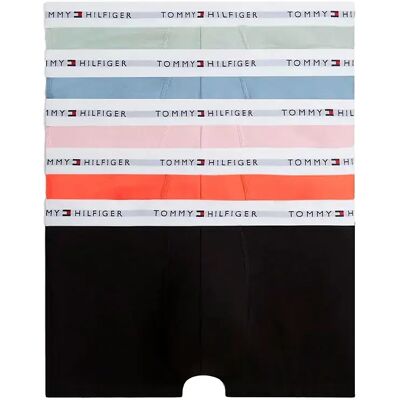 Tommy Hilfiger Boxers Um0um03907 Trunk 5 Unità Bonita Pink / Black / Minty Grey / Burnt Vermilion / Breeze Blue S Tommy Hilfiger Boxers Um0um03907 Trunk 5 Unità Bonita Pink / Black / Minty Grey / Burnt Vermilion / Breeze Blue S