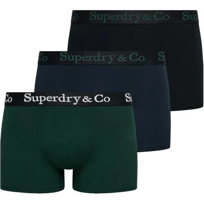Superdry Boxers M311081a Trunk 3 Unità Black / Enamel Green / Navy XL Superdry Boxers M311081a Trunk 3 Unità Black / Enamel Green / Navy XL