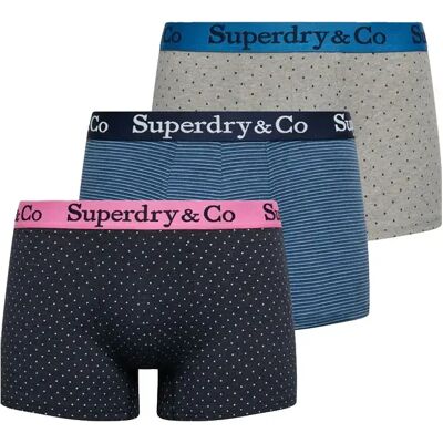 Superdry Boxers M311081a Trunk 3 Unità Blue Polka / Stripe XL Superdry Boxers M311081a Trunk 3 Unità Blue Polka / Stripe XL
