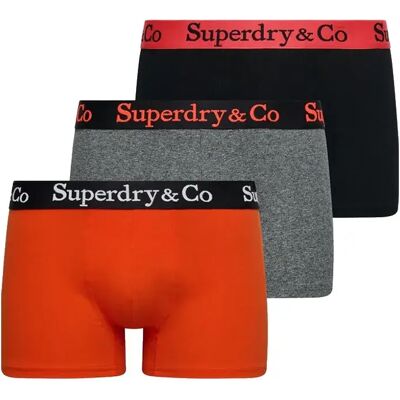 Superdry Boxers M311081a Trunk 3 Unità Black / Bold Orange / Grey Grit M Superdry Boxers M311081a Trunk 3 Unità Black / Bold Orange / Grey Grit M