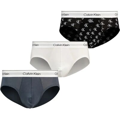Calvin Klein Slip Lv00nb388 3 Unità White / Black / Turbulence S Calvin Klein Slip Lv00nb388 3 Unità White / Black / Turbulence S