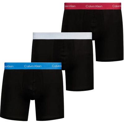 Calvin Klein Slip Lv00nb39 3 Unità Black / Poseidon Blue / Plein M Calvin Klein Slip Lv00nb39 3 Unità Black / Poseidon Blue / Plein M