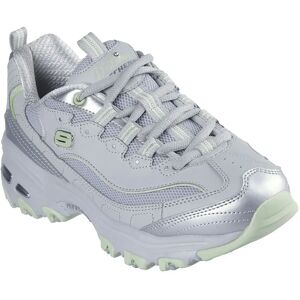 Skechers Sneaker D´lites Gray Duraleather / Mesh / Silver / Lime Trim EU 40 Skechers Sneaker D´lites Gray Duraleather / Mesh / Silver / Lime Trim EU 40