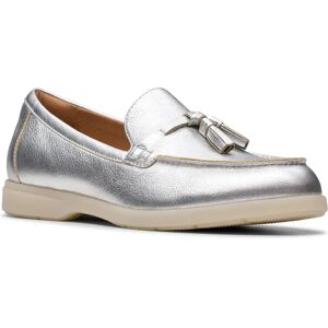 Clarks Shoes Mocassini Narini Edge Silver Leather EU 40 Clarks Shoes Mocassini Narini Edge Silver Leather EU 40