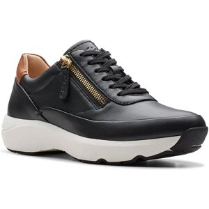 Clarks Shoes Sneaker Tivoli Zip Black Leather EU 39 Clarks Shoes Sneaker Tivoli Zip Black Leather EU 39