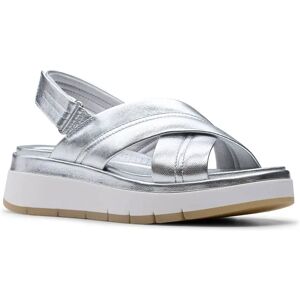 Clarks Shoes Sandali Tuscan Silver Leather EU 39 1/2 Clarks Shoes Sandali Tuscan Silver Leather EU 39 1/2