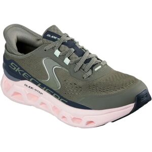 Skechers Sneaker Glide Step Atlus Olive Synthetic / Mesh / Pink Trim EU 37 Skechers Sneaker Glide Step Atlus Olive Synthetic / Mesh / Pink Trim EU 37