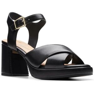 Clarks Shoes Sandali Con Tacco Ritzy75 Rae Black Leather EU 37 Clarks Shoes Sandali Con Tacco Ritzy75 Rae Black Leather EU 37