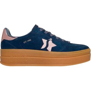 Skechers Sneaker Academy Hi Elevated Essence Navy Leather / Pink Trim EU 40 Skechers Sneaker Academy Hi Elevated Essence Navy Leather / Pink Trim EU 40