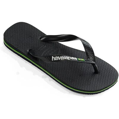 Havaianas Infradito Brasil Logo Black / Black EU 37-38 Havaianas Infradito Brasil Logo Black / Black EU 37-38