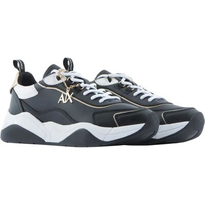 Armani Exchange Sneaker Xdx10-xv580 Black / Optical White / Gold EU 36 Armani Exchange Sneaker Xdx10-xv580 Black / Optical White / Gold EU 36