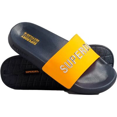 Superdry Ciabatte Code Logo Vegan Eclipse Navy / Saffron Yellow / Metallic Silver EU 40-41 Superdry Ciabatte Code Logo Vegan Eclipse Navy / Saffron Yellow / Metallic Silver EU 40-41