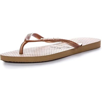 Havaianas Infradito Slim Logo Metallic Rose Gold EU 37-38 Havaianas Infradito Slim Logo Metallic Rose Gold EU 37-38