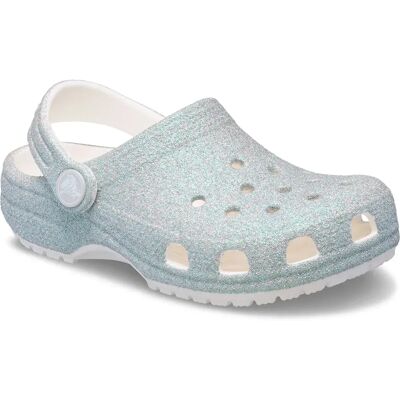 Crocs Zoccoli Classic Iridescent Glitter T White EU 27-28 Crocs Zoccoli Classic Iridescent Glitter T White EU 27-28