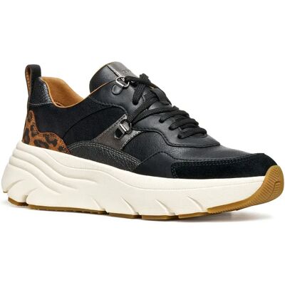 Geox Sneaker Diamanta Black / Cognac EU 38 Geox Sneaker Diamanta Black / Cognac EU 38