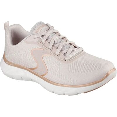 Skechers Sneaker Flex Appeal 5.0 Luxe Glow Natural Mesh / Gold Trim EU 37 Skechers Sneaker Flex Appeal 5.0 Luxe Glow Natural Mesh / Gold Trim EU 37