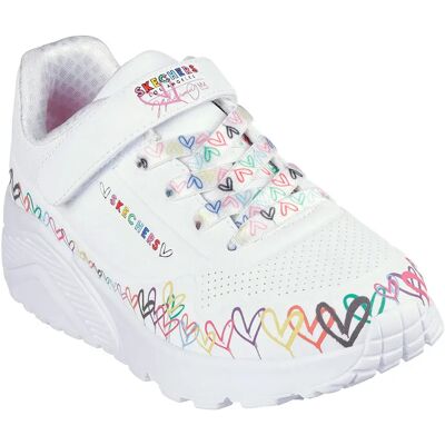 Skechers Scarpe Senza Lacci Uno Lite Heart Craze White Synthetic / Multi Trim EU 29 Skechers Scarpe Senza Lacci Uno Lite Heart Craze White Synthetic / Multi Trim EU 29