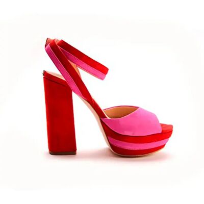 Guess Sandali Con Tacco Flfan1 Red EU 35 Guess Sandali Con Tacco Flfan1 Red EU 35