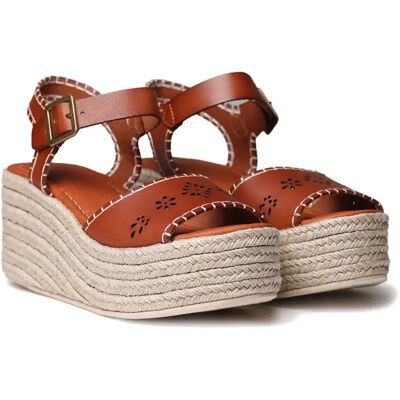Toni Pons Sandali Con Zeppa In Esparto Joana Leather EU 41 Toni Pons Sandali Con Zeppa In Esparto Joana Leather EU 41