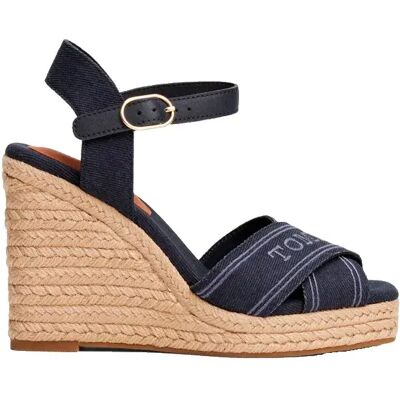 Tommy Hilfiger Espadrillas Con Zeppa Fw0fw08668 Blue EU 36 Tommy Hilfiger Espadrillas Con Zeppa Fw0fw08668 Blue EU 36