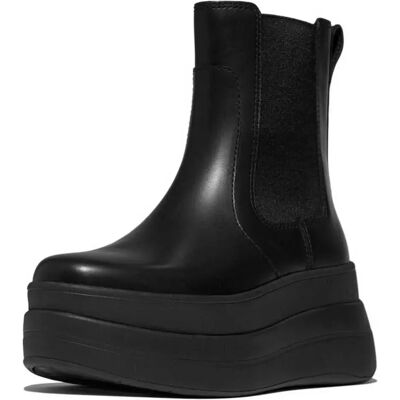 Fitflop Stivaletti F-mode Stack Leather Chelsea All Black EU 36 Fitflop Stivaletti F-mode Stack Leather Chelsea All Black EU 36
