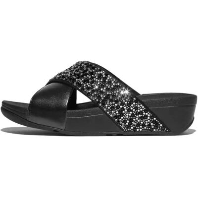 Fitflop Sandali Lulu Crystal-mix Metallic Cross All Black EU 38 Fitflop Sandali Lulu Crystal-mix Metallic Cross All Black EU 38