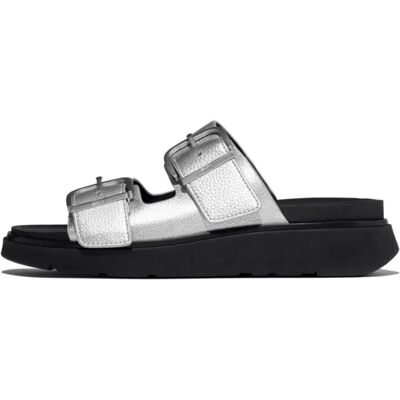 Fitflop Sandali Gen Ff Buckle Tumbled Leather Silver EU 41 Fitflop Sandali Gen Ff Buckle Tumbled Leather Silver EU 41