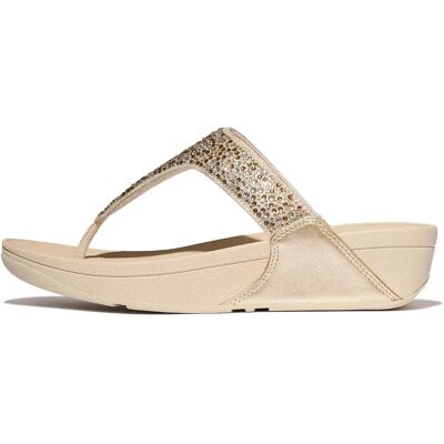 Fitflop Sandali Lulu Crystal Mix Metallic Toe Post Platino EU 36 Fitflop Sandali Lulu Crystal Mix Metallic Toe Post Platino EU 36