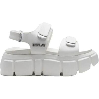 Replay Sandali Con Zeppa Nusty Velcro White EU 37 Replay Sandali Con Zeppa Nusty Velcro White EU 37