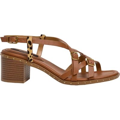 Pepe Jeans Sandali Con Tacco Carrie Straps Cognac Brown EU 40 Pepe Jeans Sandali Con Tacco Carrie Straps Cognac Brown EU 40
