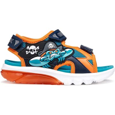 Geox Sandali Per Giovani Ciberdron Petrol / Orange EU 32 Geox Sandali Per Giovani Ciberdron Petrol / Orange EU 32