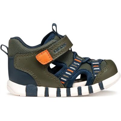 Geox Sandali Per Bambini Piccoli Iupidoo Dark Green / Orange EU 26 Geox Sandali Per Bambini Piccoli Iupidoo Dark Green / Orange EU 26