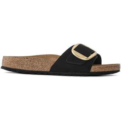 Birkenstock Sandali Madrid Big Buckle Nubuk Leather Narrow Black EU 39 Birkenstock Sandali Madrid Big Buckle Nubuk Leather Narrow Black EU 39