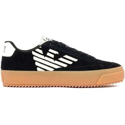 Ea7 Emporio Armani Sneaker Pride Suede Black / Off White / Honey EU 36 Ea7 Emporio Armani Sneaker Pride Suede Black / Off White / Honey EU 36