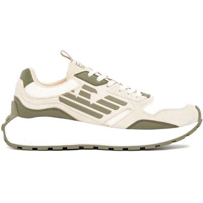 Ea7 Emporio Armani Sneaker Wader Eagle Beige / Green / Off White EU 36 Ea7 Emporio Armani Sneaker Wader Eagle Beige / Green / Off White EU 36
