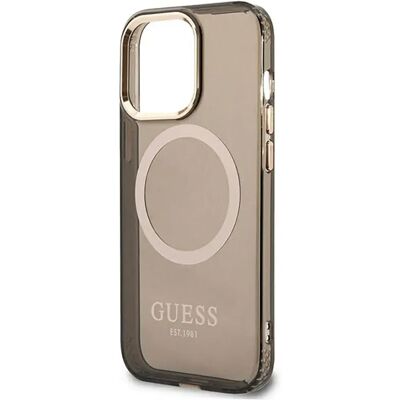 Custodia Guess Gold Outline Translucent MagSafe per iPhone 13 Pro Max Custodia Guess Gold Outline Translucent MagSafe per iPhone 13 Pro Max